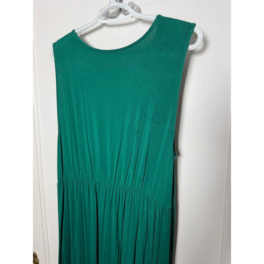 Daily Ritual Green Jersey Knit Sleeveless Tank Midi Dress Women's XL - Picture 4 of 5